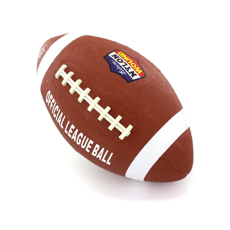 Official Size Footballs - Nylon Wound Brown & White 1