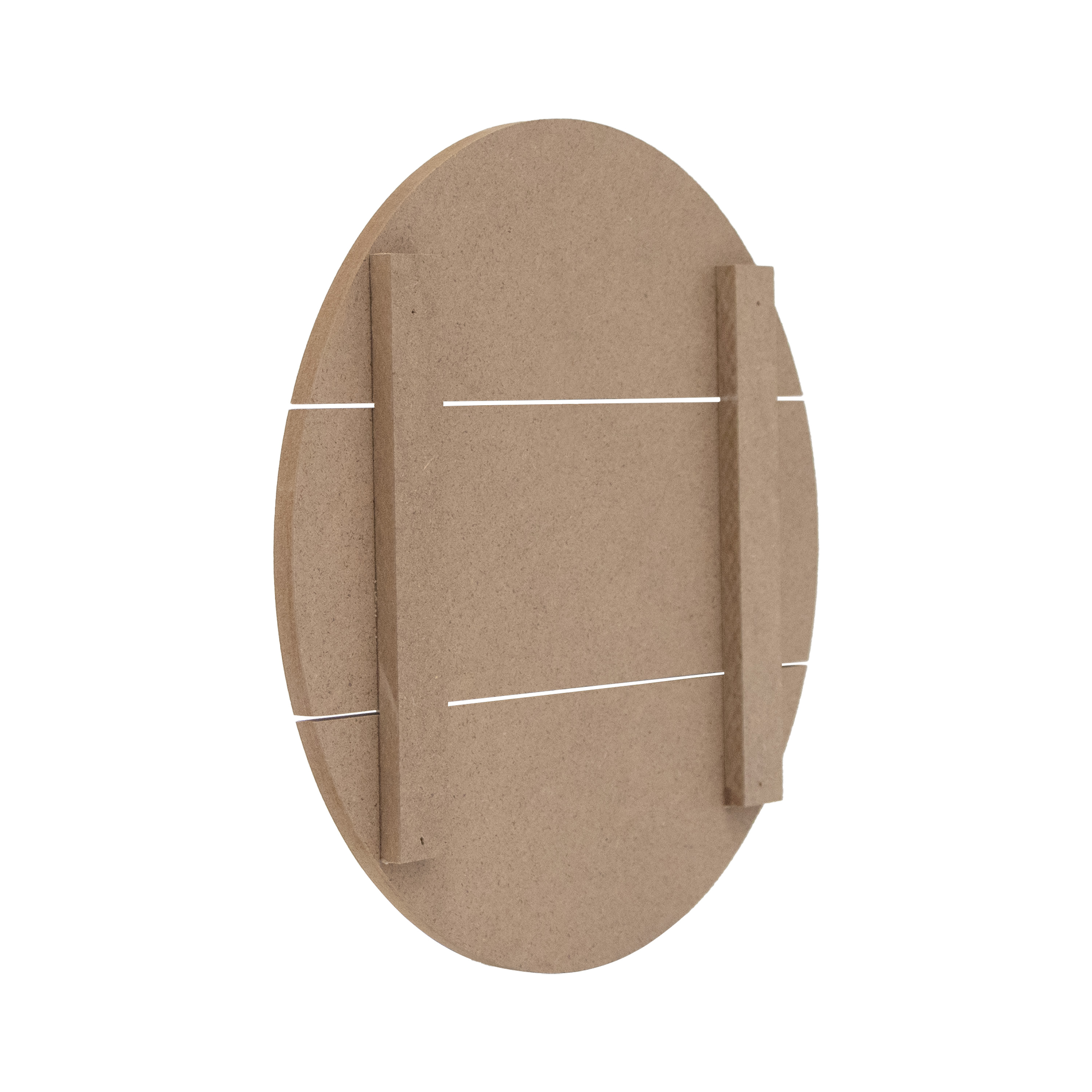 12" Round MDF Slatted Wood Print 2