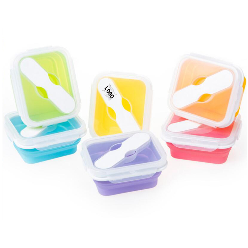 Foldable Bento Lunch Box Collapsible Food Storage Containers