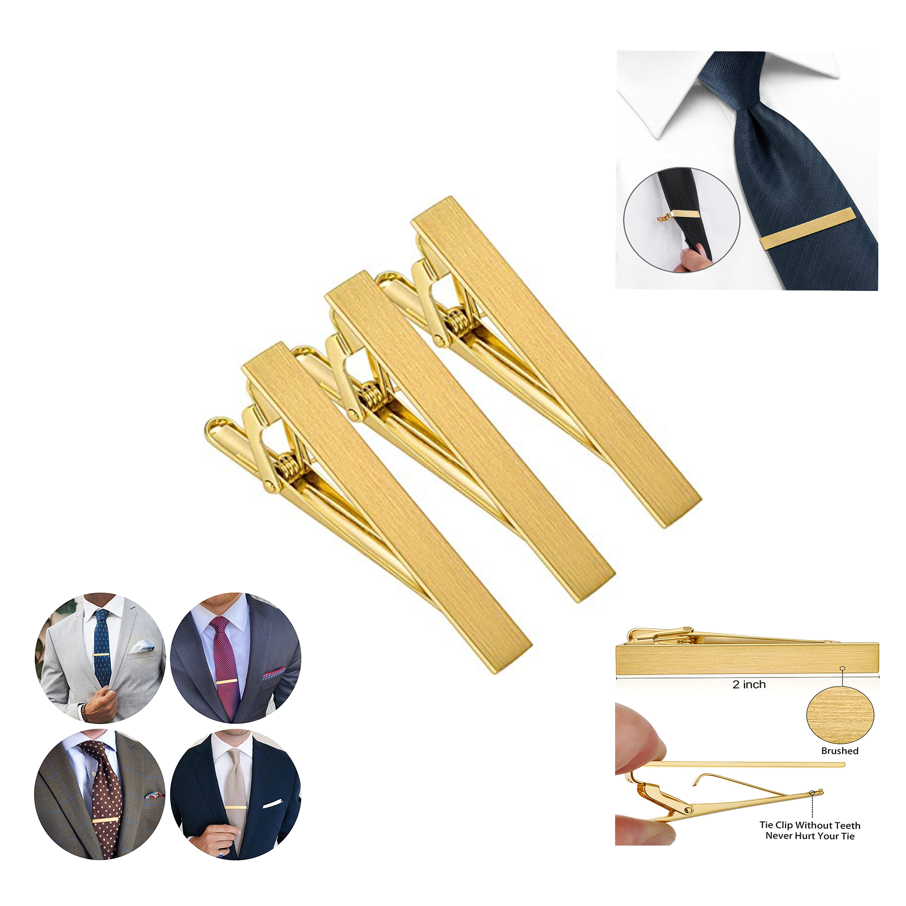 2 Inch Tie Clip for Men 