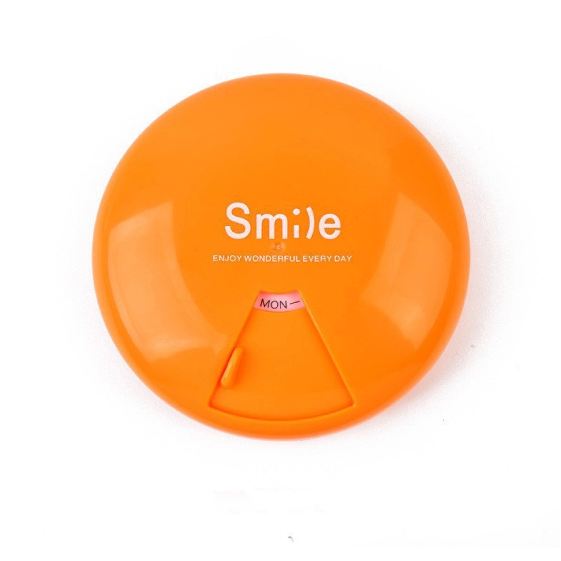 Round Shaped 7 Compartments Rotate Pill Box 10