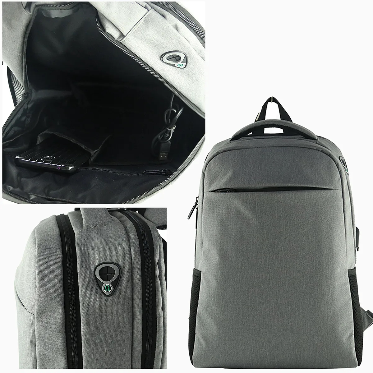 Durable Simple Travel Laptop Backpacks With Usb Headset Port 2