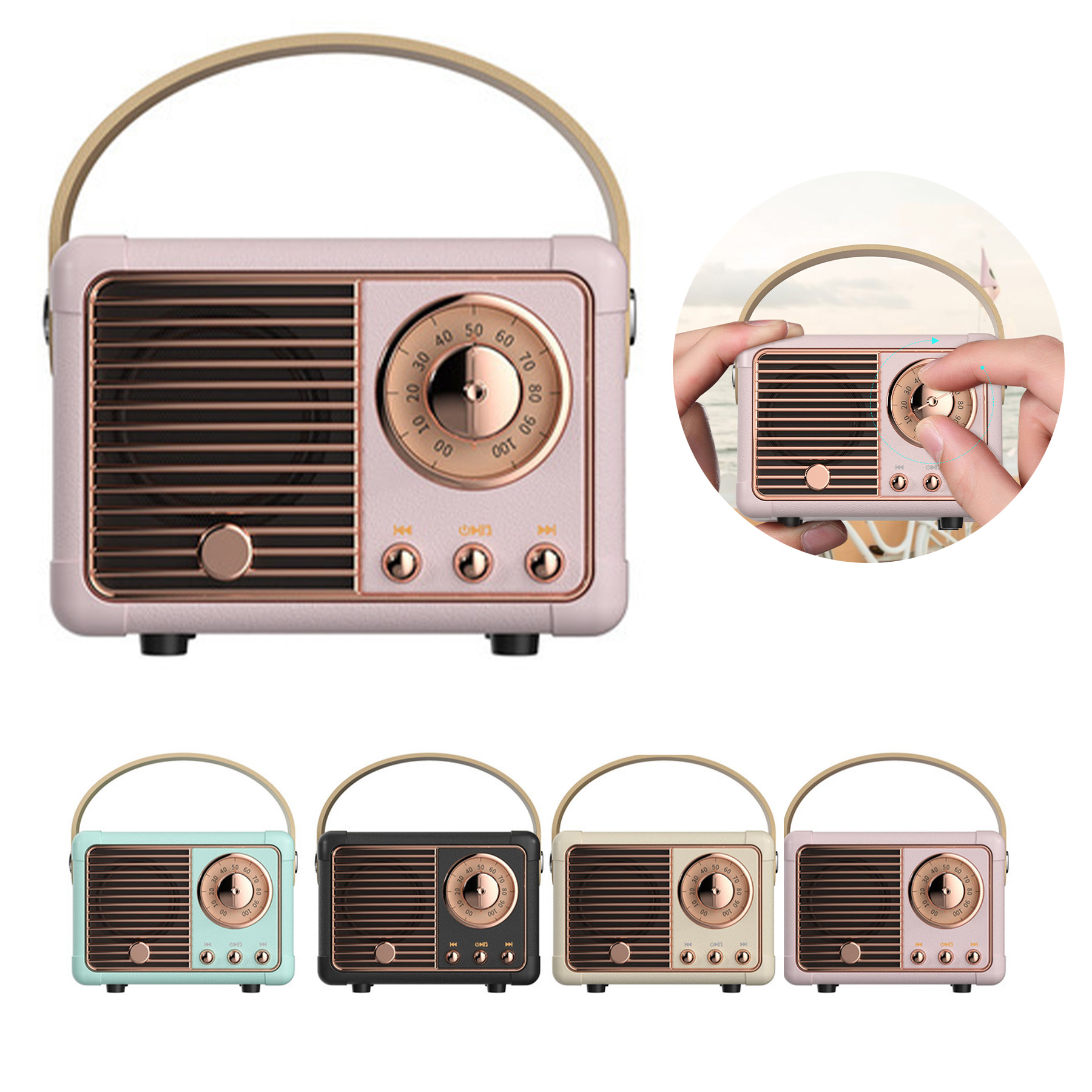 Retro Speaker Old Fashioned Classic Portable Mini Wireless Speaker