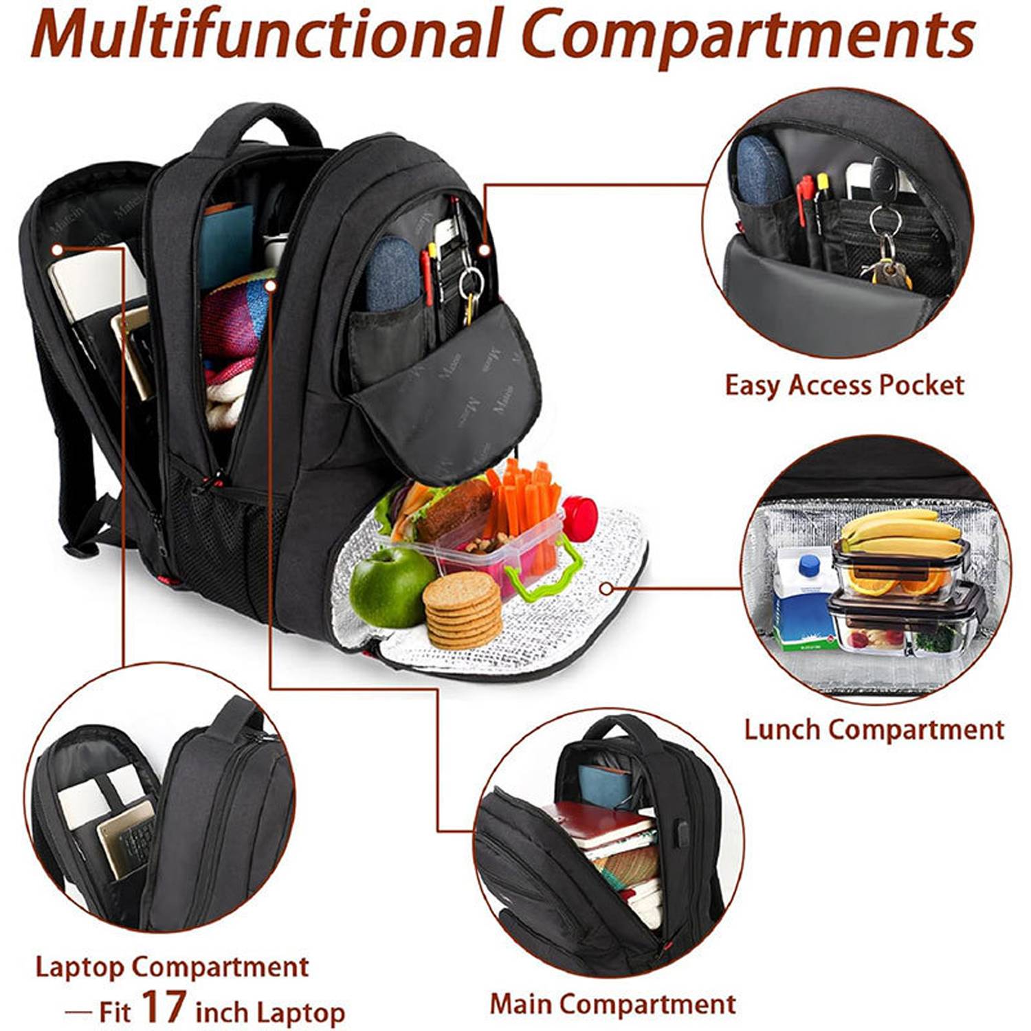 40L Large Capacity Waterproof Oxford Cooler Backpack 3