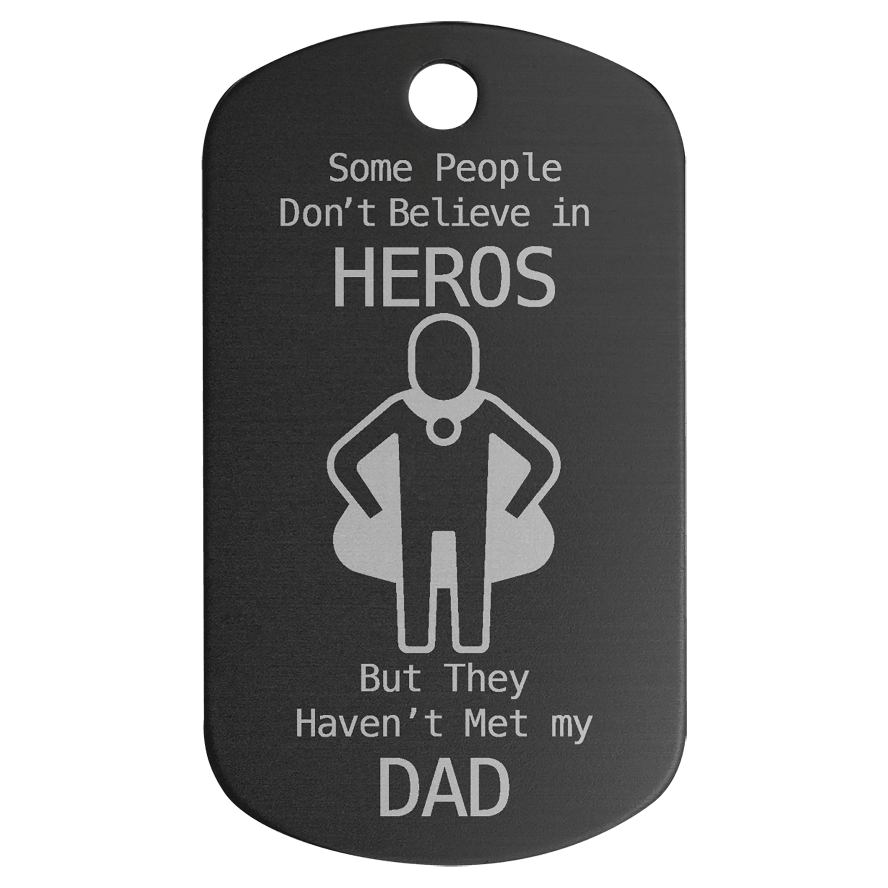 1" x 2" Black Anodized Aluminum G.I. Tag 1