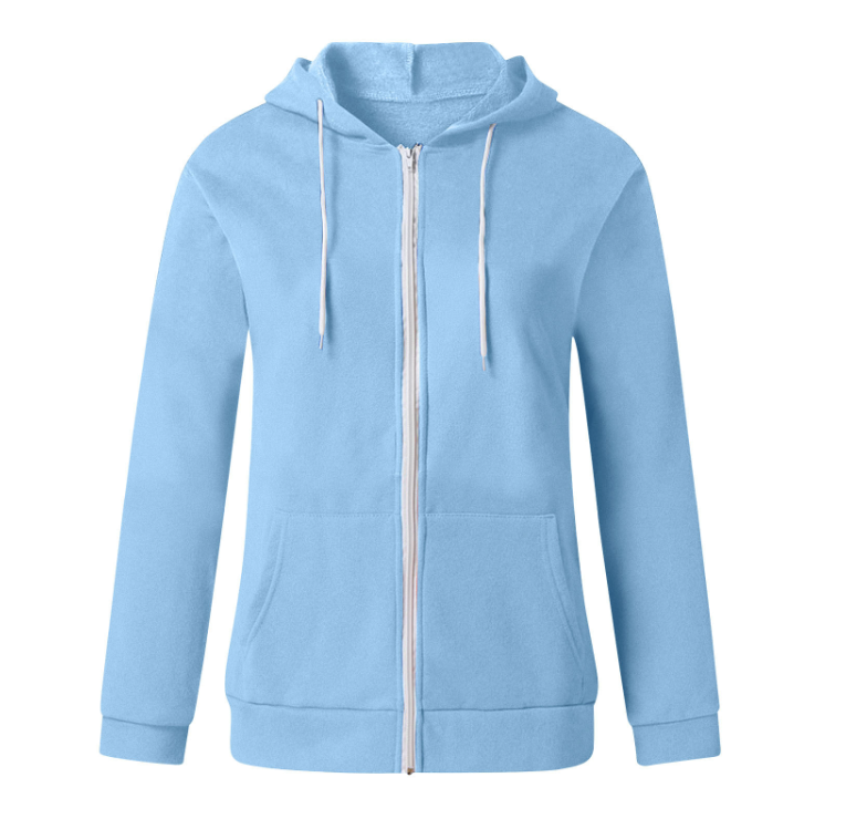Women'S Color Block Zip Up Hoodie Sweatshirt/Long Sleeve 5