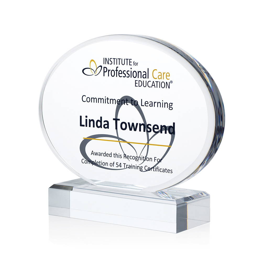 7.87" Round Cosmic Acrylic Award w/ Silver Base 4