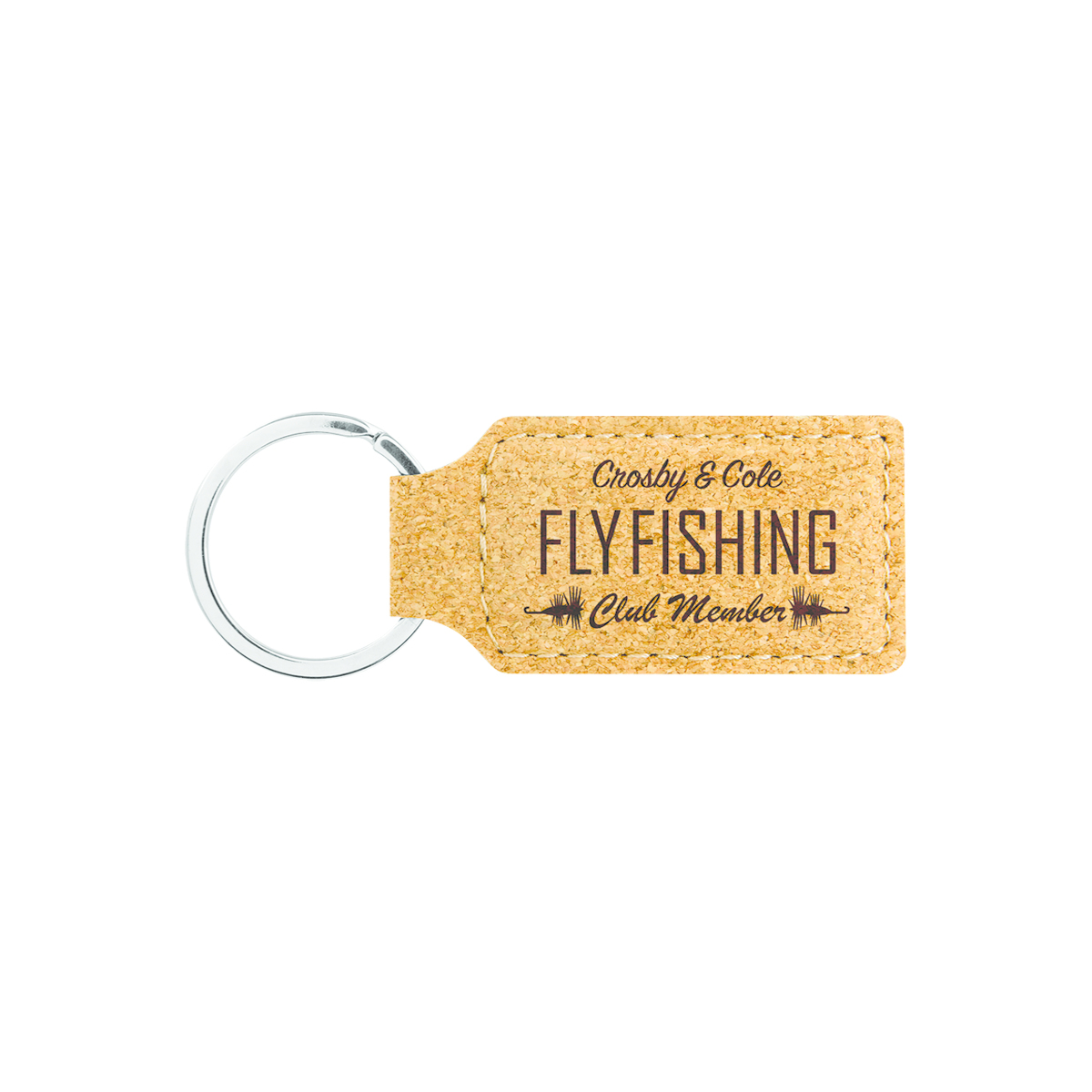 Cork Rectangle Keychain
