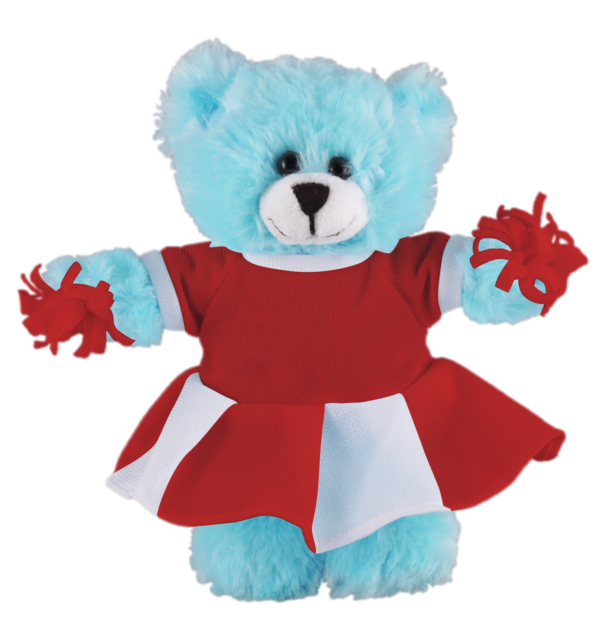 Soft Plush Stuffed Blue Bear with Cheerleader Outfit 2