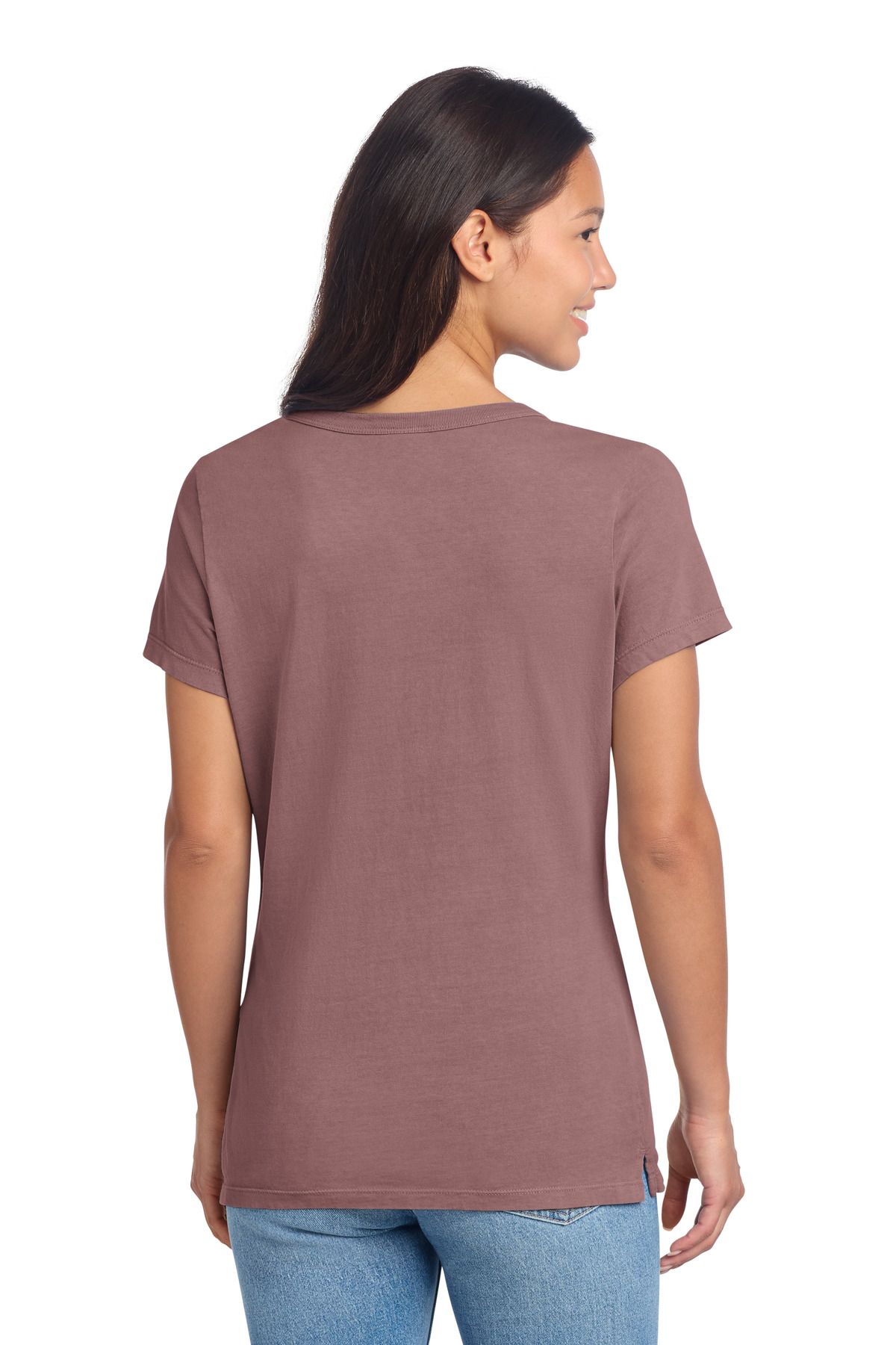 Port & Co Women's Beach Wash Garment-Dyed V-Neck Tee LPC099V 24