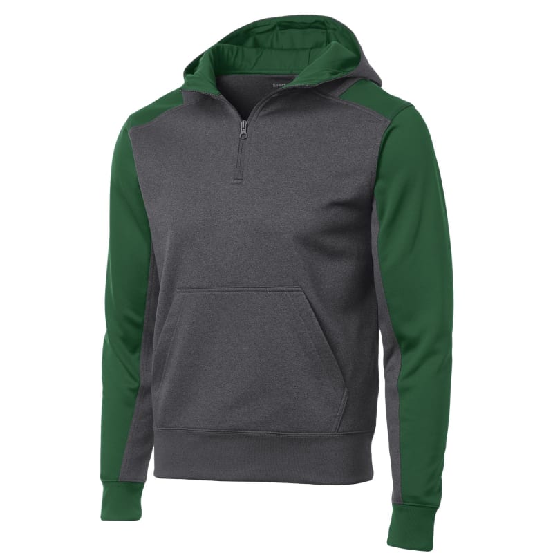 Sport-Tek Tech Fleece Colorblock 1/4-Zip Hooded Sweatshirt. 22