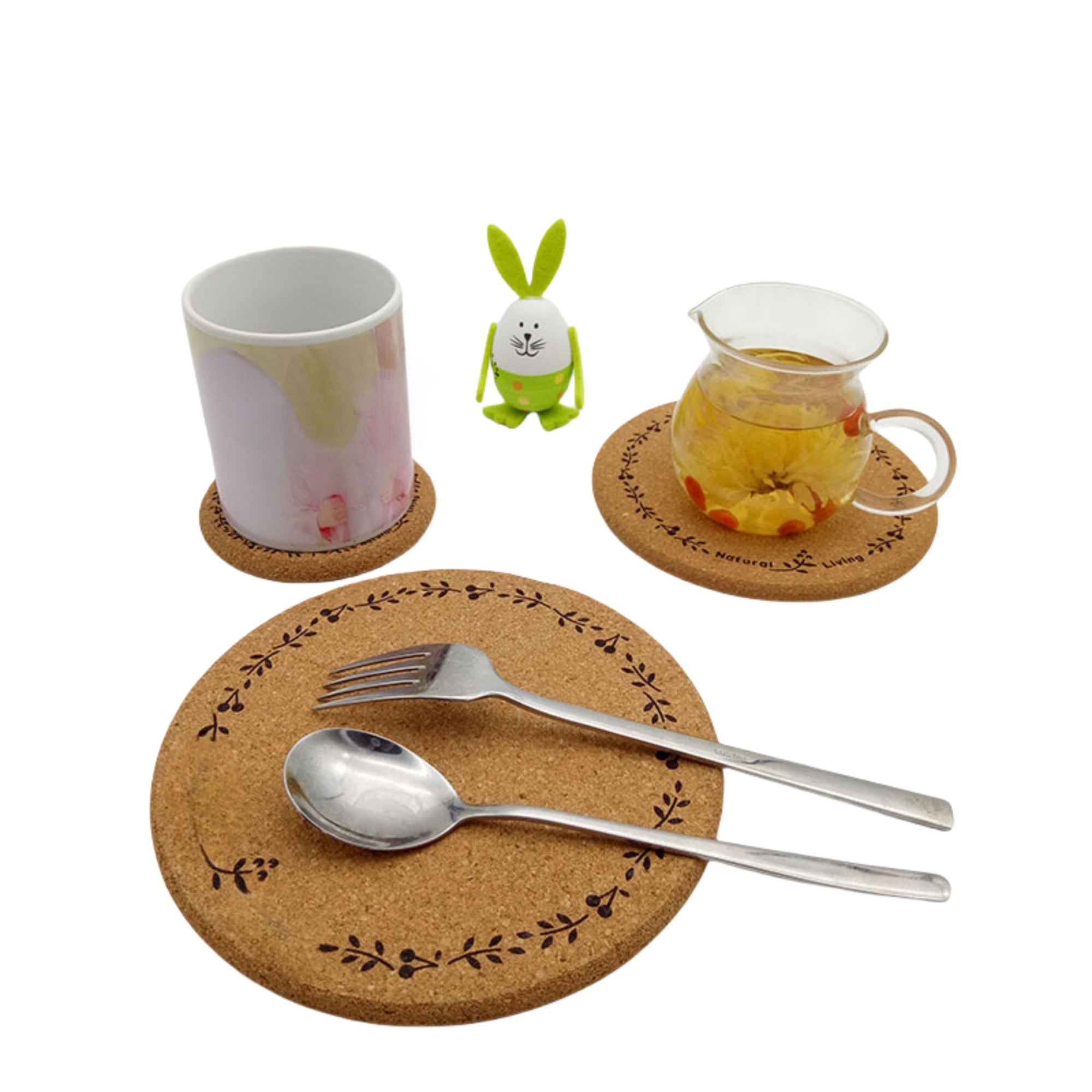 Round cork coasters 1