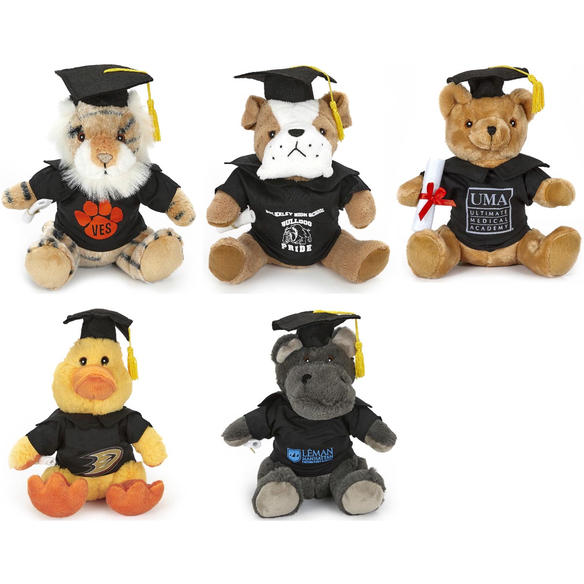 Extra Soft Style 10" Tiger with Graduation Uniform 3