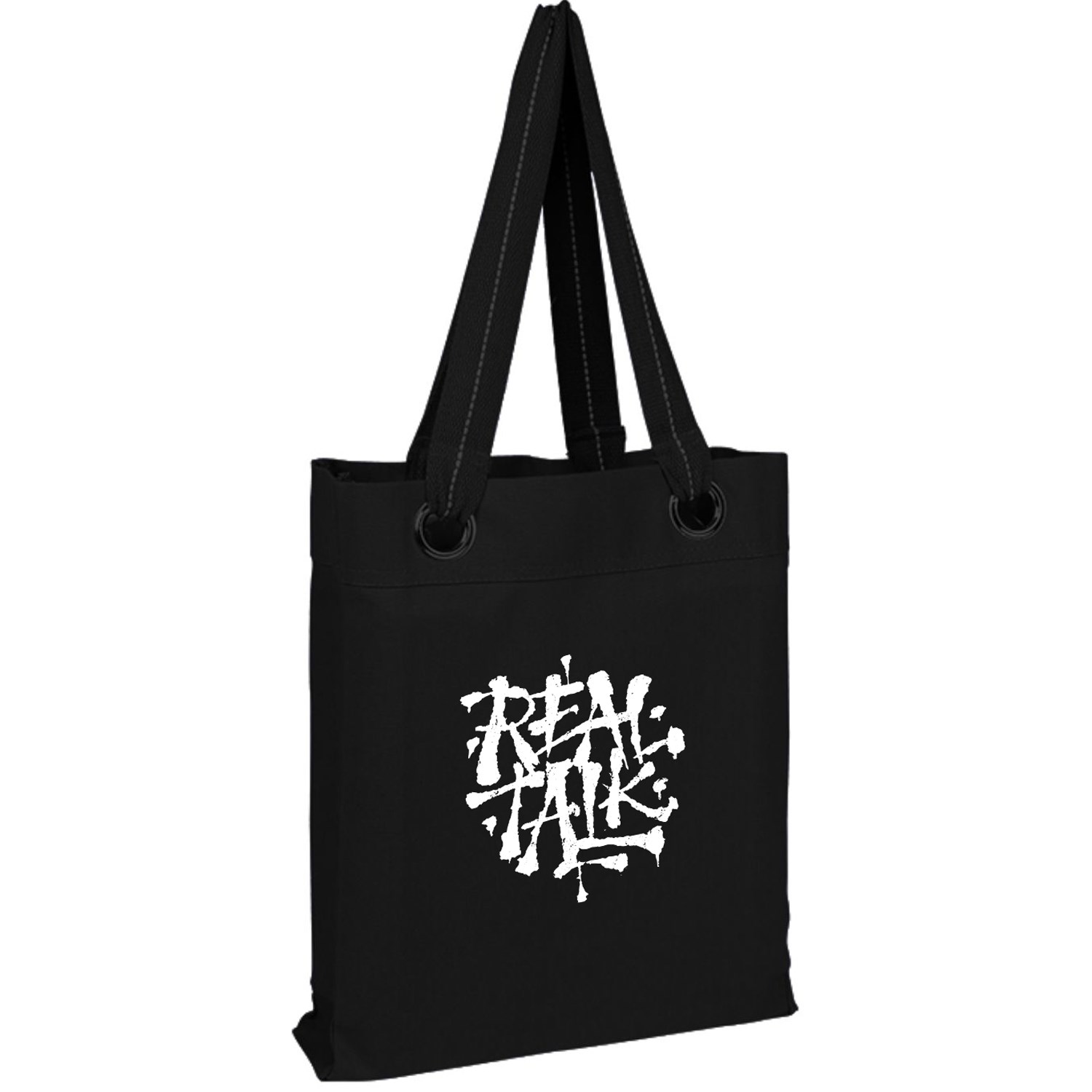 100% Cotton Heavy Canvas Tote Bag w/ Large Grommets USA Decorated (13.25" x 15.75") 4