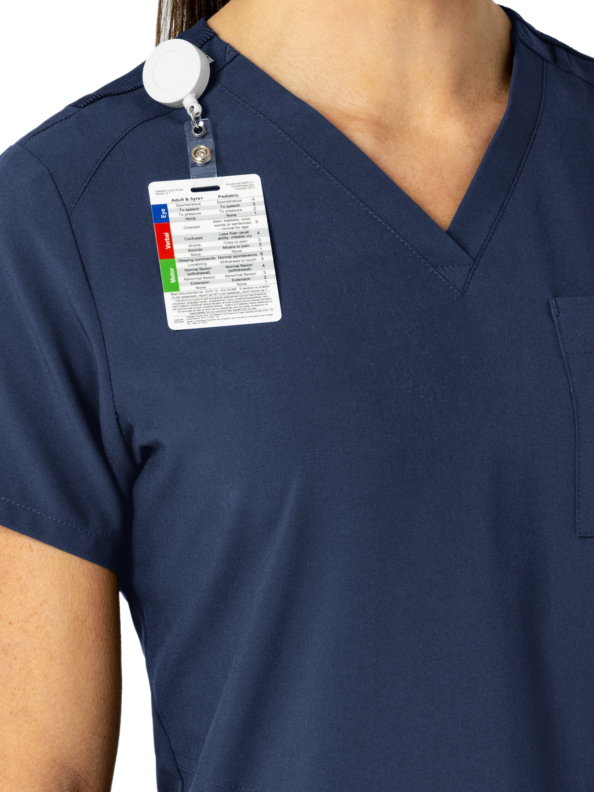 Wink - W123 - Women's Three-Pocket Flex-N-Reach V-Neck Top 2