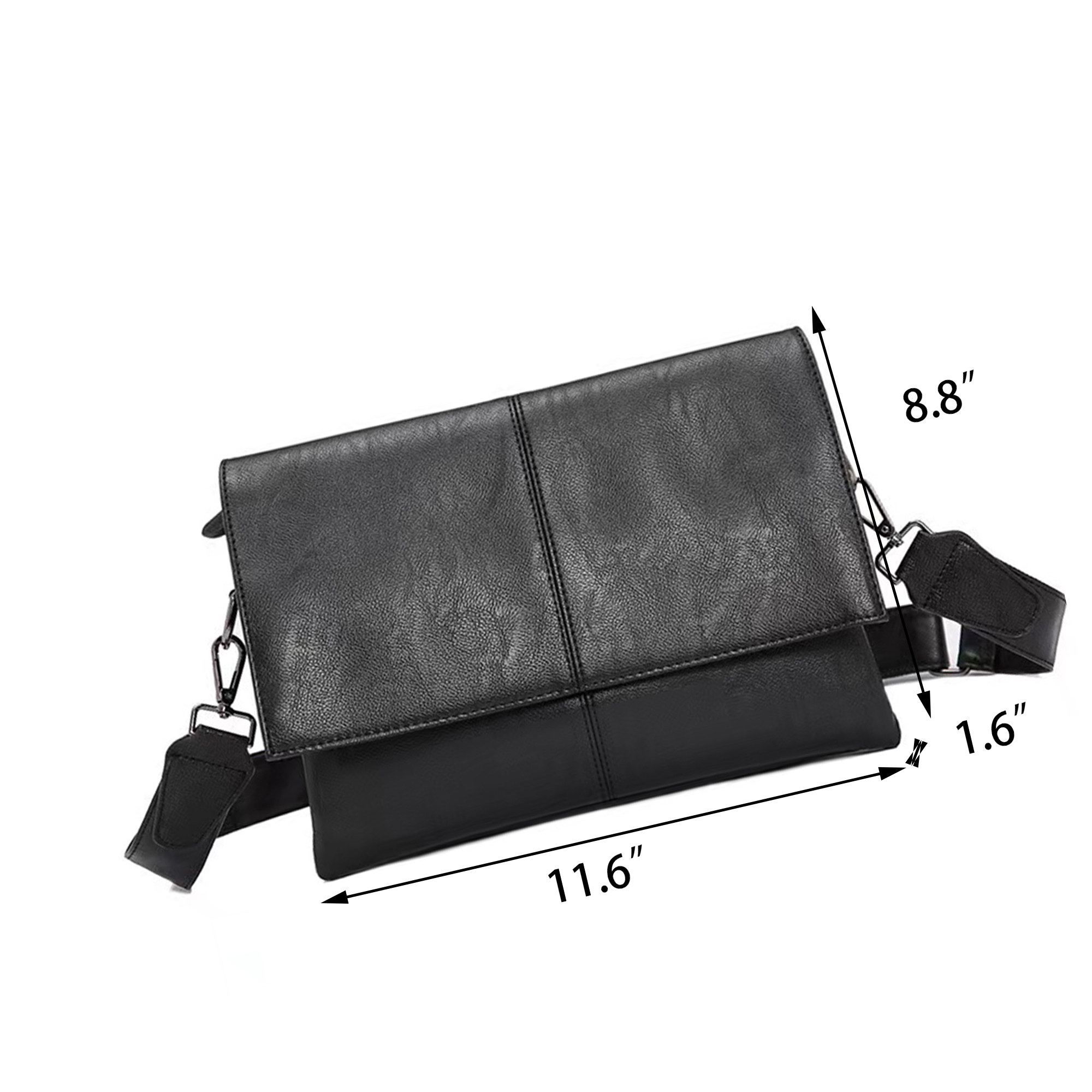 Leather Messenger Bag Men And Women 6