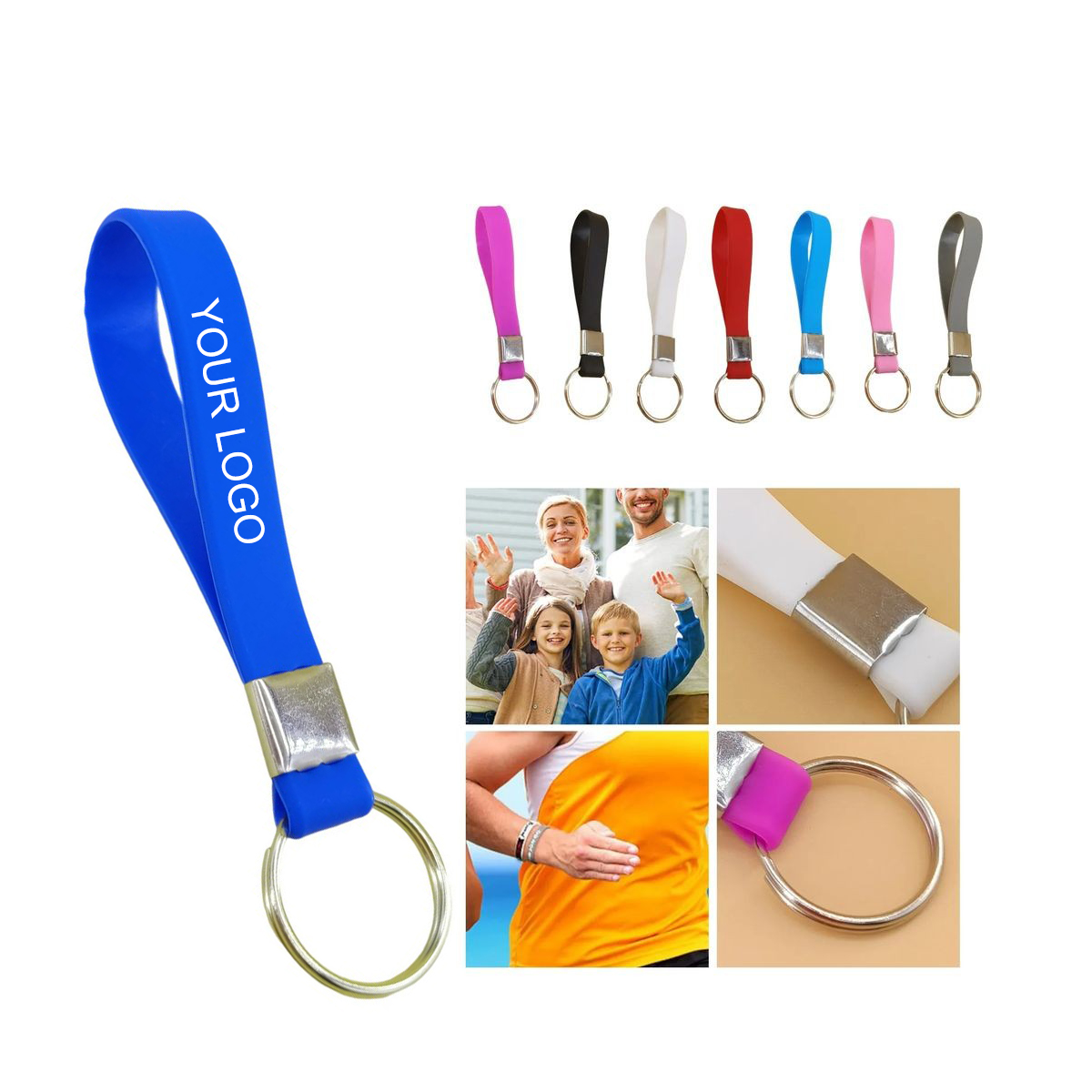 Silicone Wristband Key Chain Customizable for Branding 6