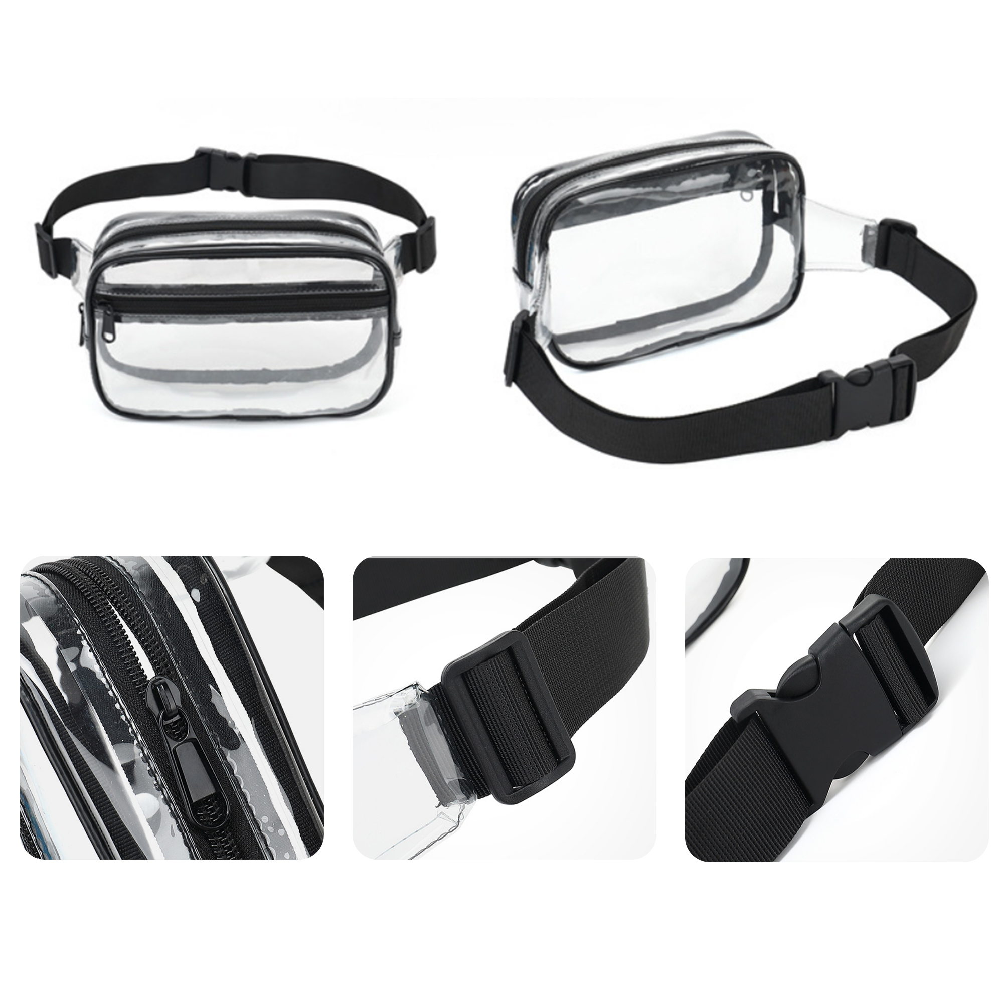 MOQ 50 PCS Stylish Transparent Waist Bag 1