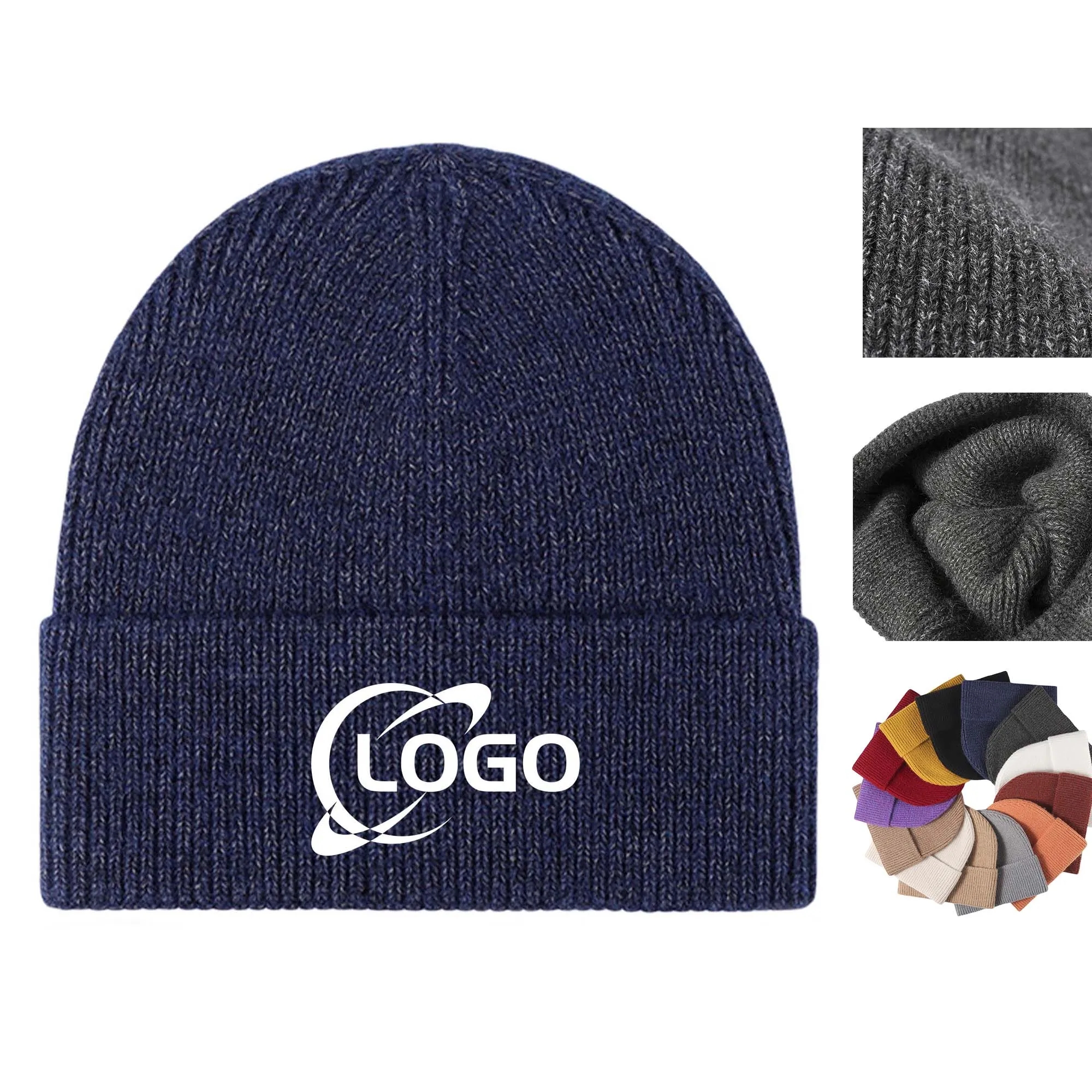 MOQ50 Custom Knitted Beanie Cap 2