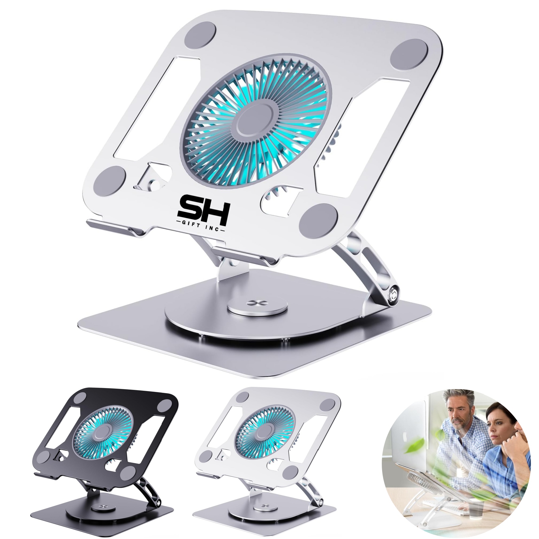 Laptop Cooling Stand with 3 Speed Fan 3