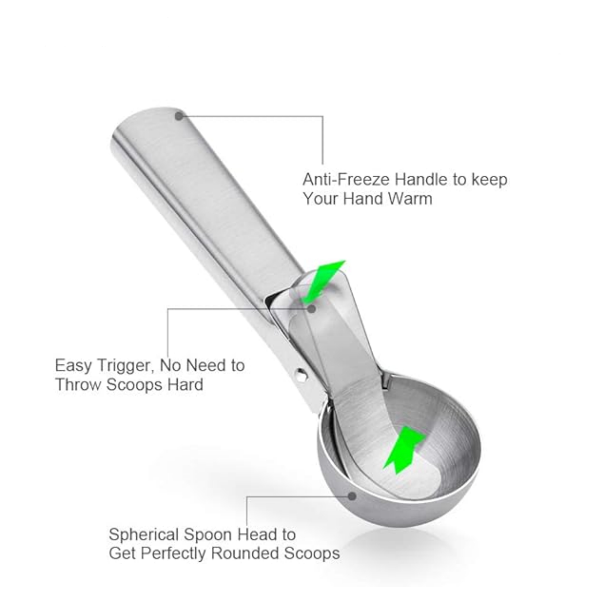 Premium Ice Cream Scoop With Trigger 2