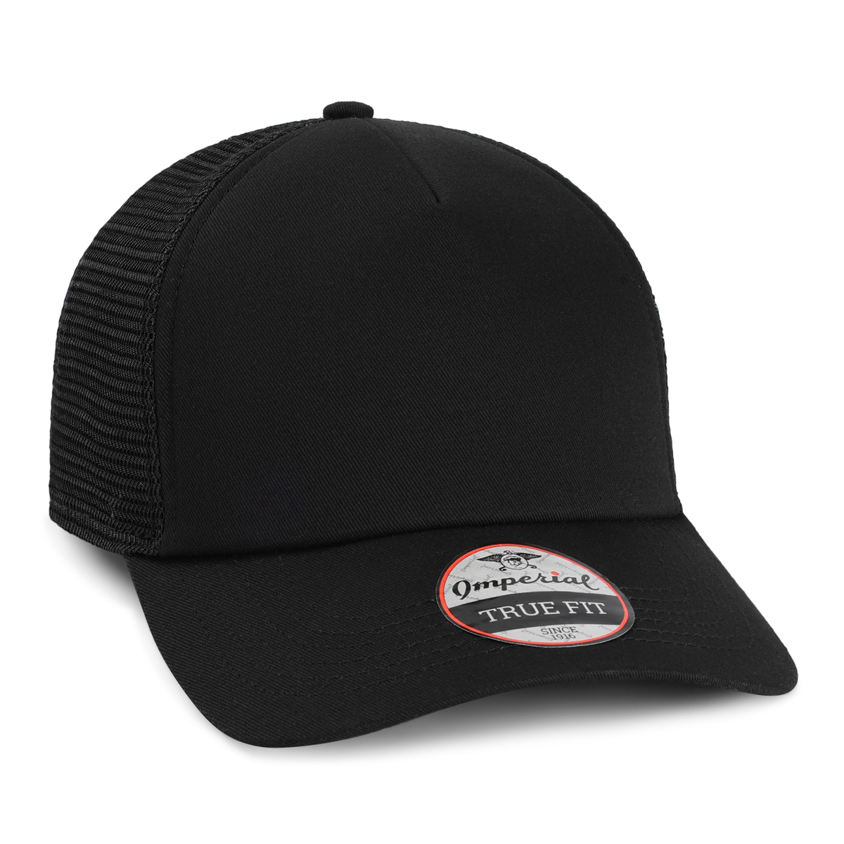 Imperial 1287 5-Panel North Country Trucker Hat w/ Leatherette Patches or Embroidery 15