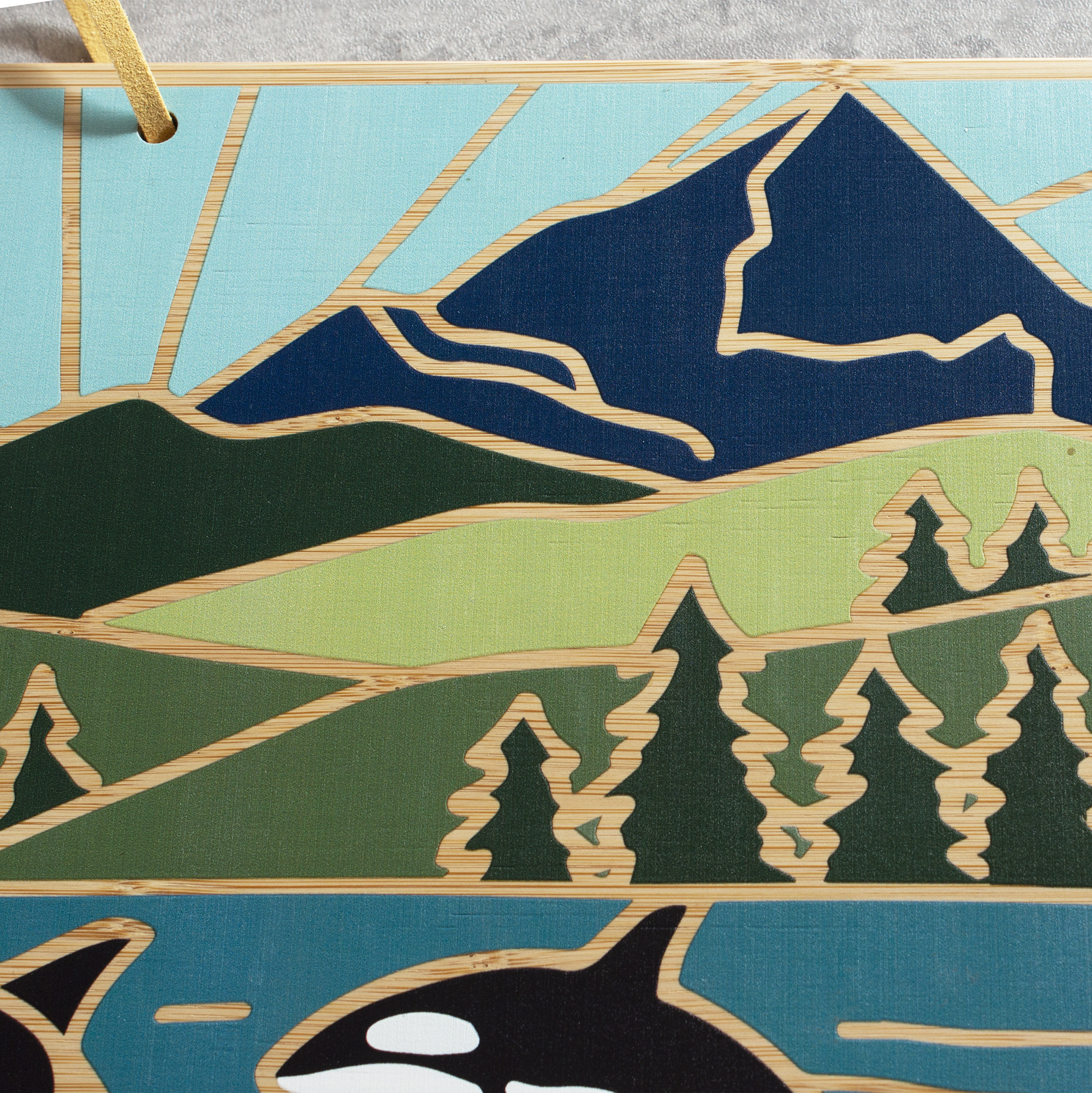 Washington State Shaped Cutting and Serving Board with Artwork by Summer Stokes 6