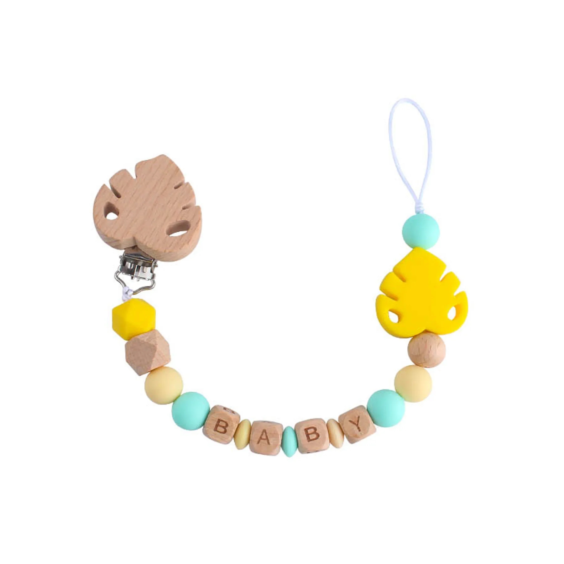 Beech Leaf Pacifier Clip 5