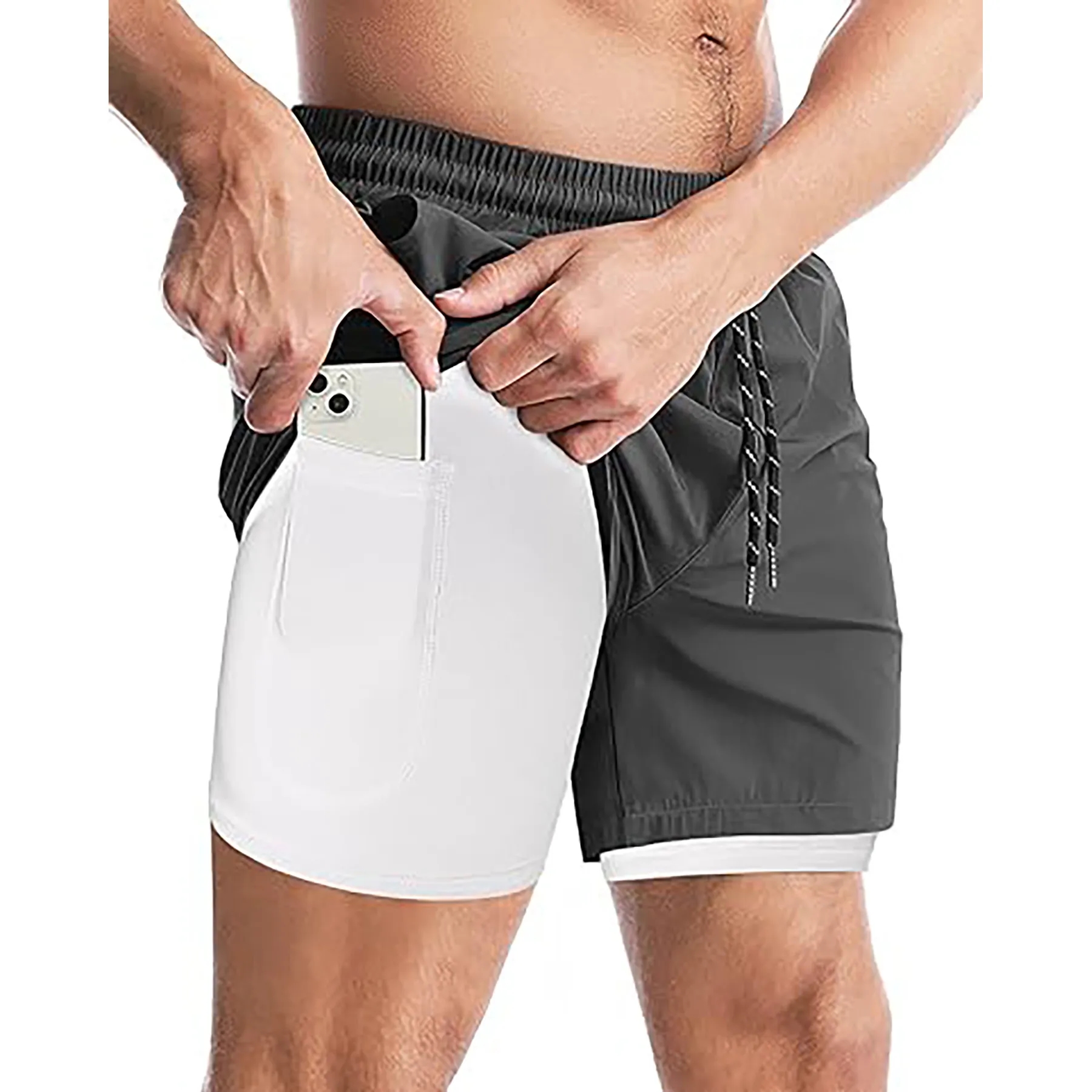 Men's 2 in 1 Running Shorts 2