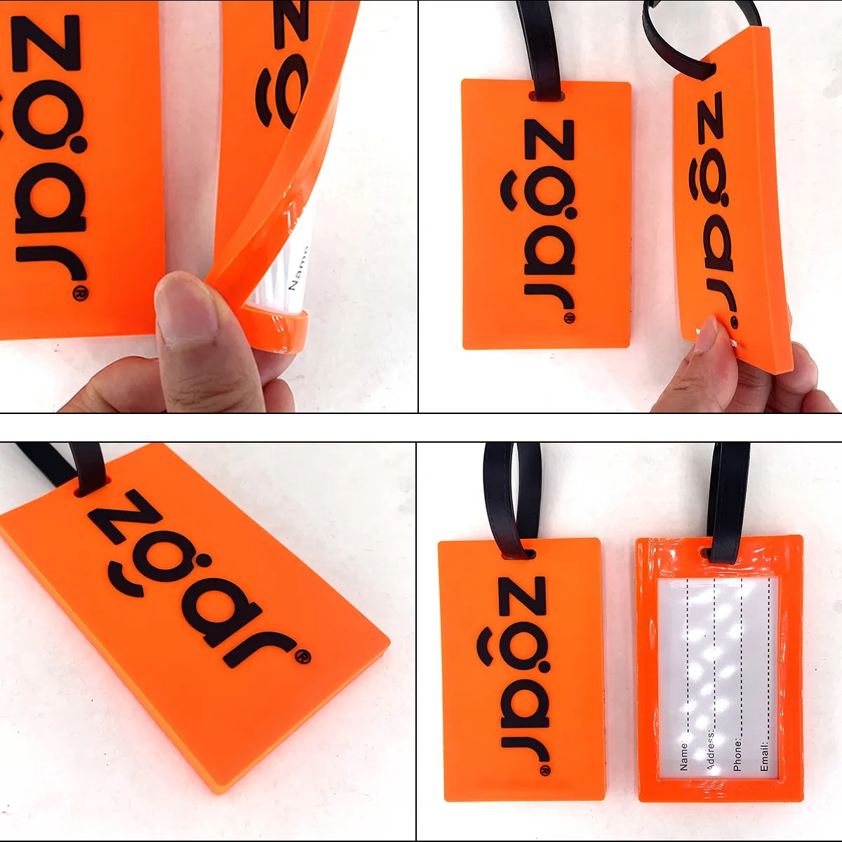 Silicone Luggage Tag With ID Card Window 5