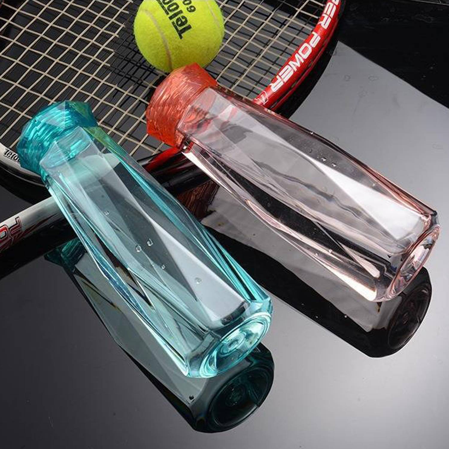 13.5-17Oz Diamond Shape Reusable Glass Bottle 7