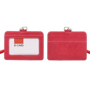 RFID Blocking PU Leather Card Holder with Lanyard 4