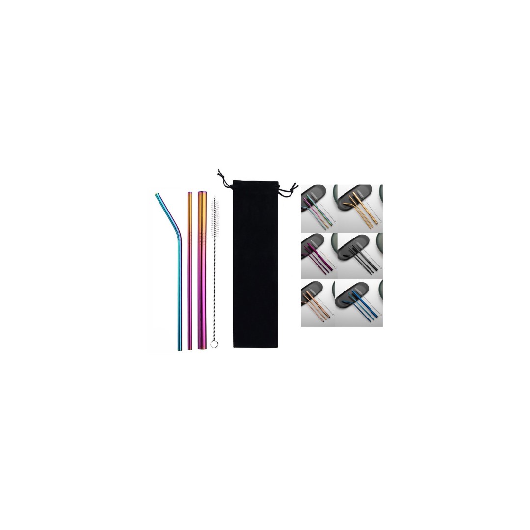 Reusable Stainless Steel Straw w/ Cleaning Kit 1