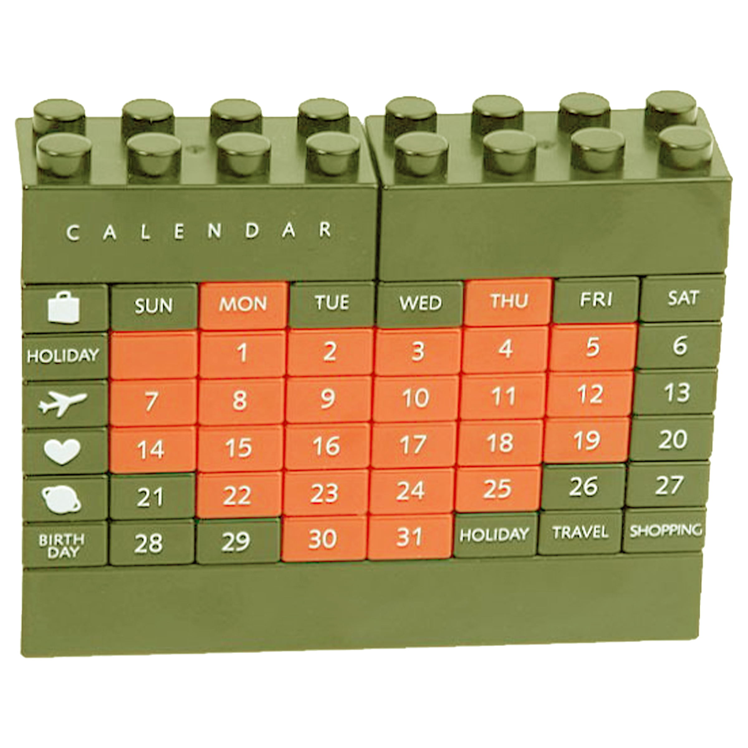 Plastic Creative Modular Block Calendar 4