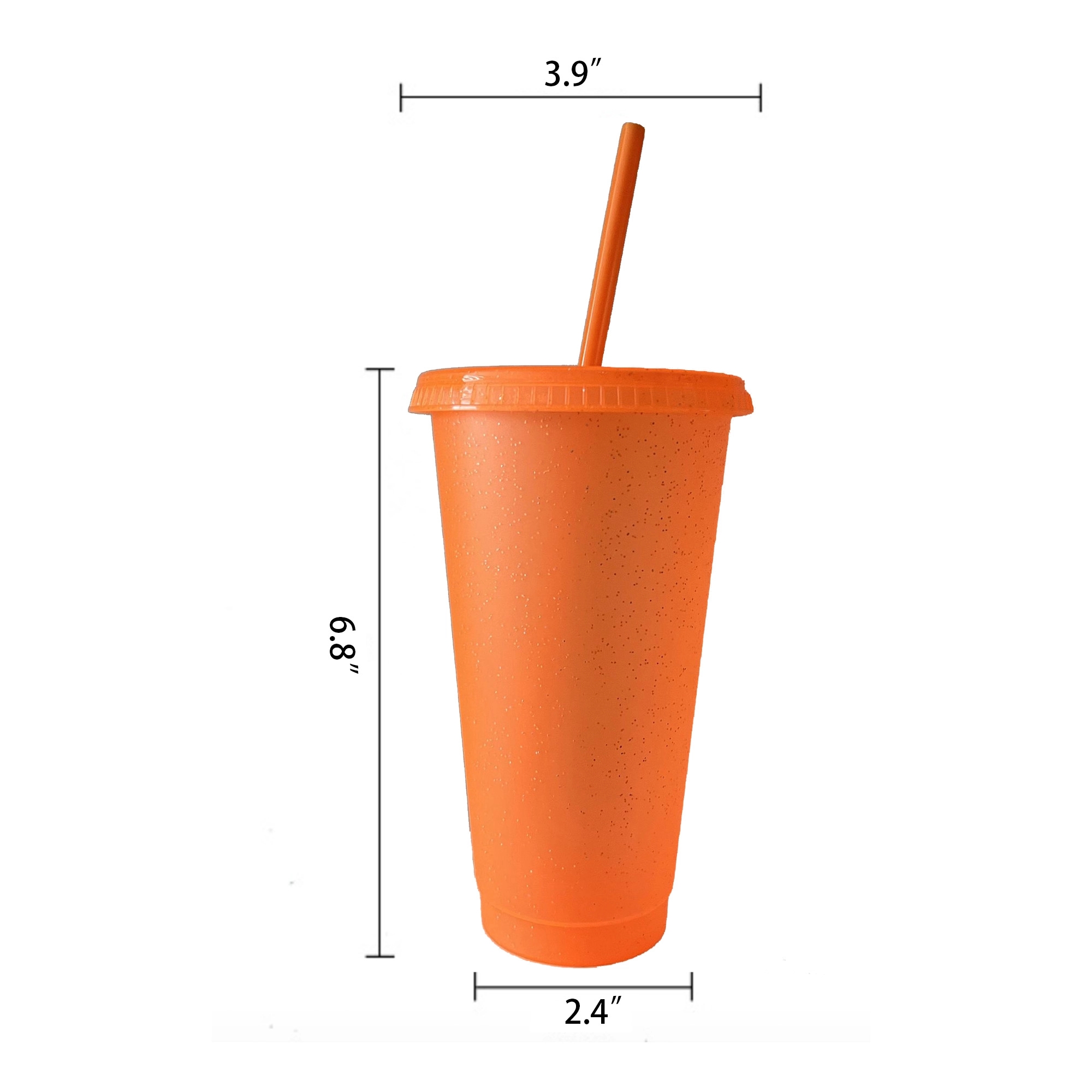 25oz Plastic Cup With Straw 3