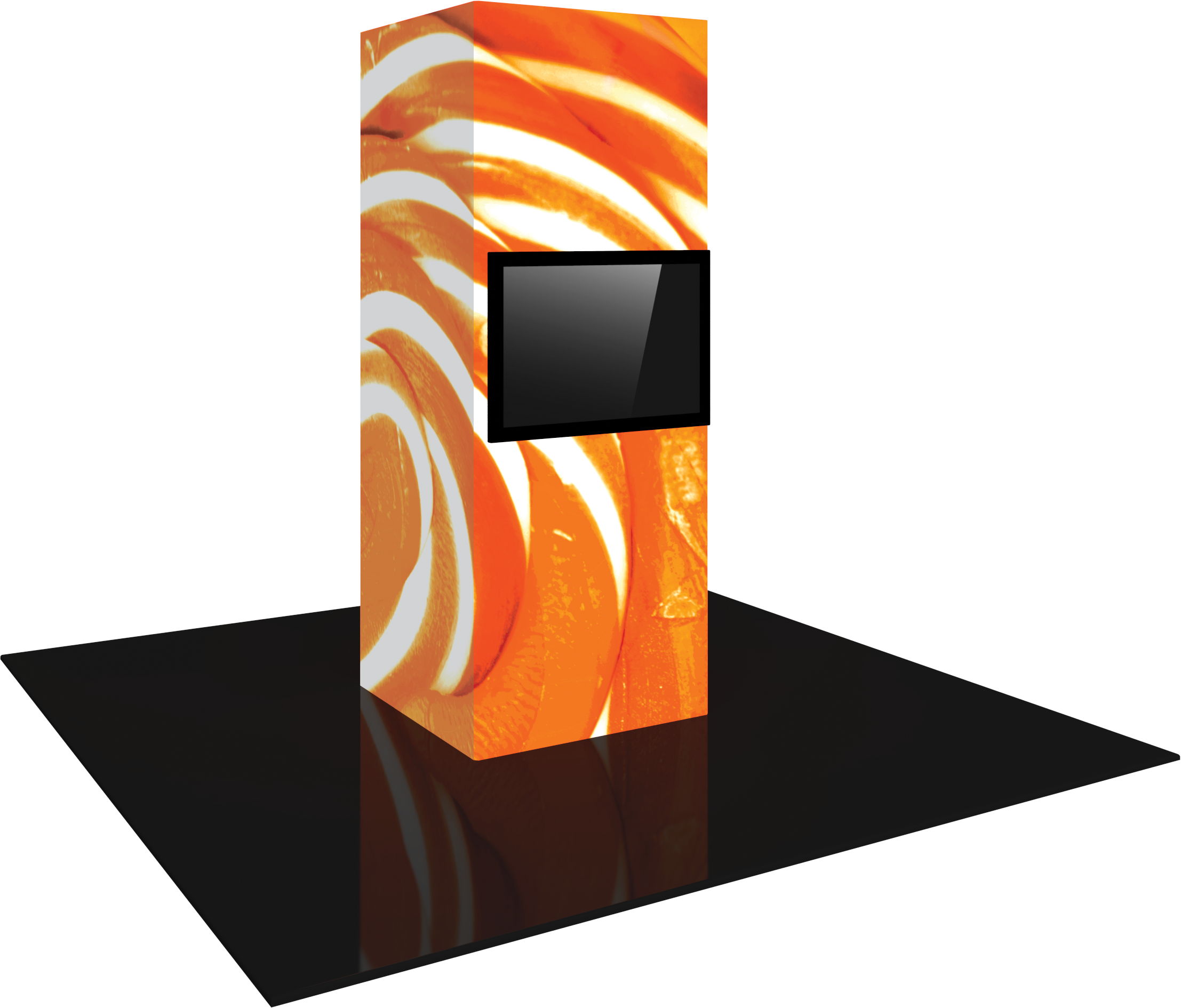 Vector Frame Modular Backlit Monitor Tower 01 (3' x 8')