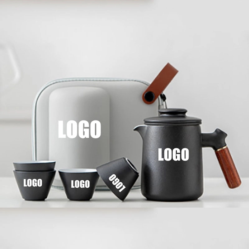 Custom Travel Ceramic Tea Pot Set 3