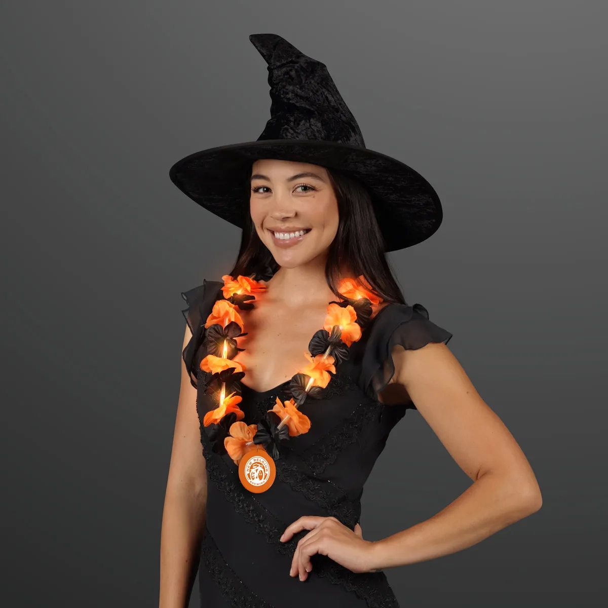 Light Up Halloween Lei with Medallion 5