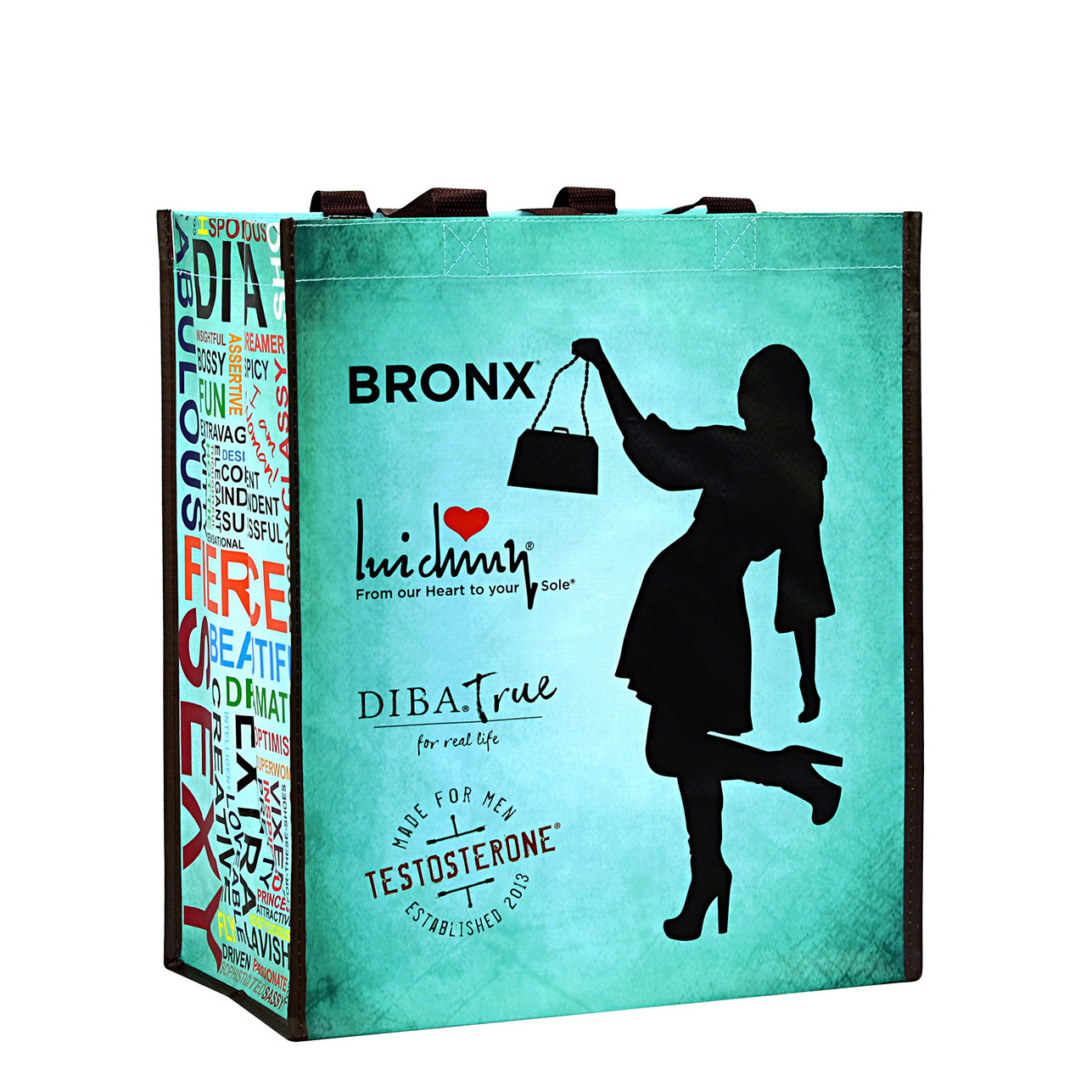 Custom Full-Color Laminated Woven Promotional Tote Bag 13"x15"x8" 1