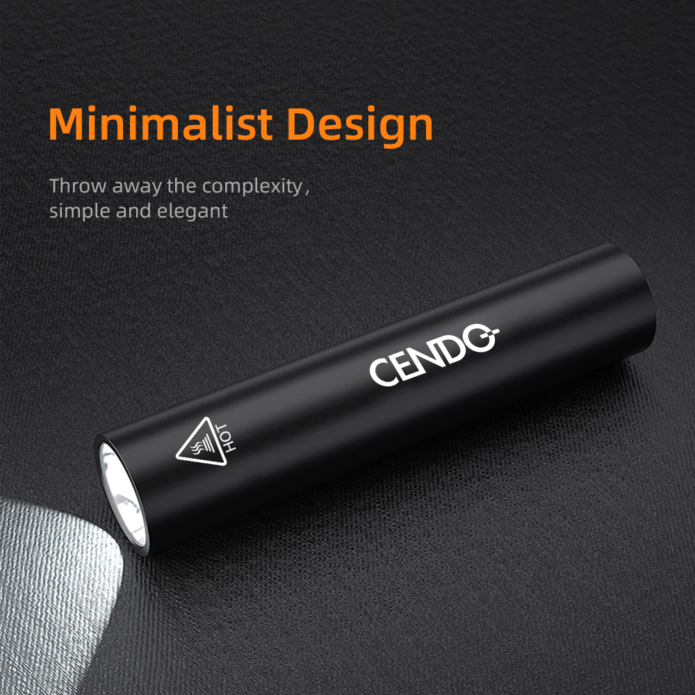 Pocket Flashlight Portable Torch Light USB Rechargeable 800mAh Dimmable Light 3