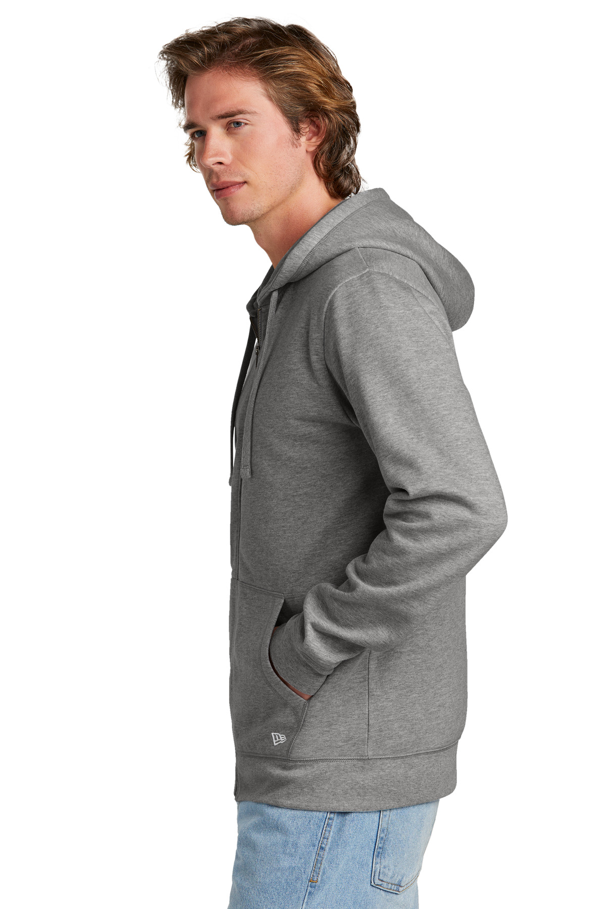 New Era Comeback Fleece Full-Zip Hoodie NEA551, custom hoodie or sweatshirt with logo imprint 2