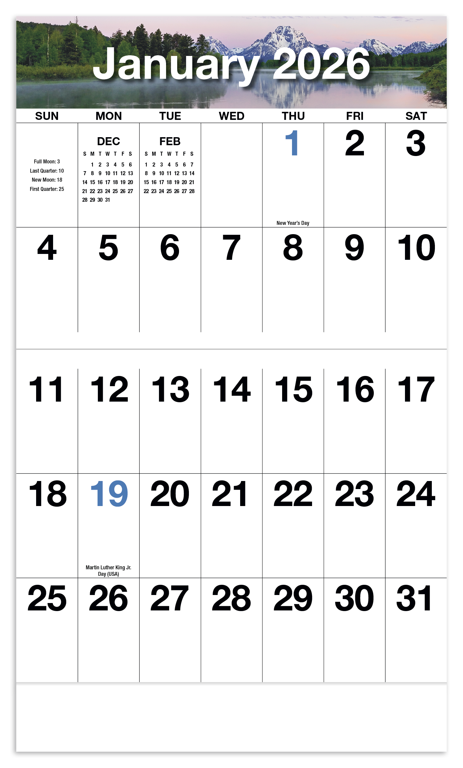 HotLine® Products Big Numbers Appointment Calendar - Stapled 11