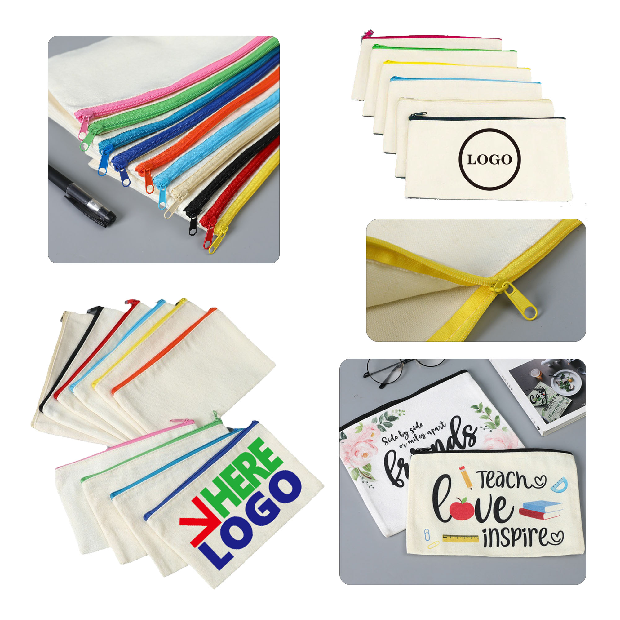 MOQ100 Canvas Stationery Pencil Case 1