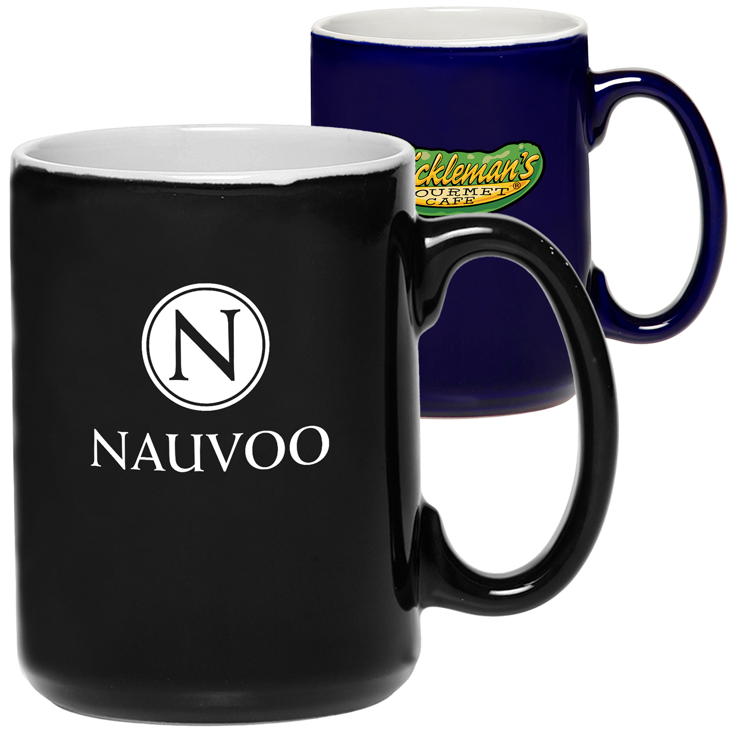 15 oz. Two Tone Glossy El Grande Coffee Mugs 2