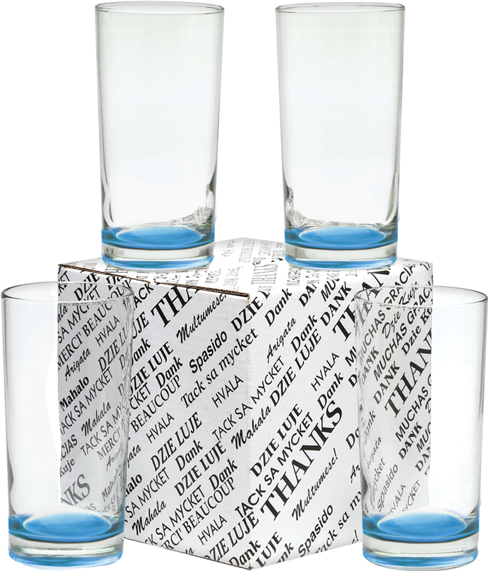 12 oz. Deluxe Beverage Thank You Set - Deep Etched 11