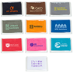 6" x 6" 220GSM Microfiber Cleaning Cloth in Clear PVC Case 9
