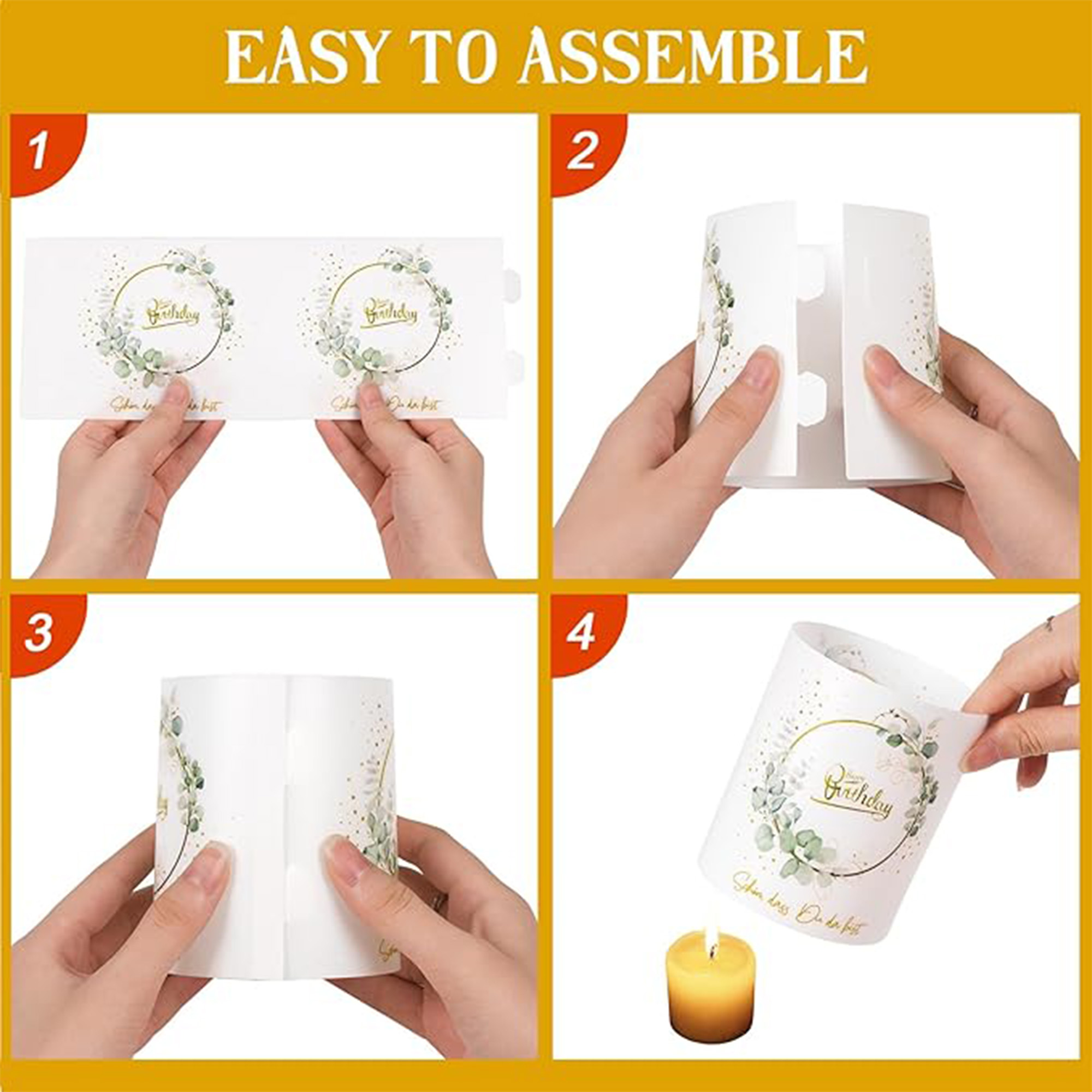 Plastic Candle Holder Wrap for Home, Outdoor 3