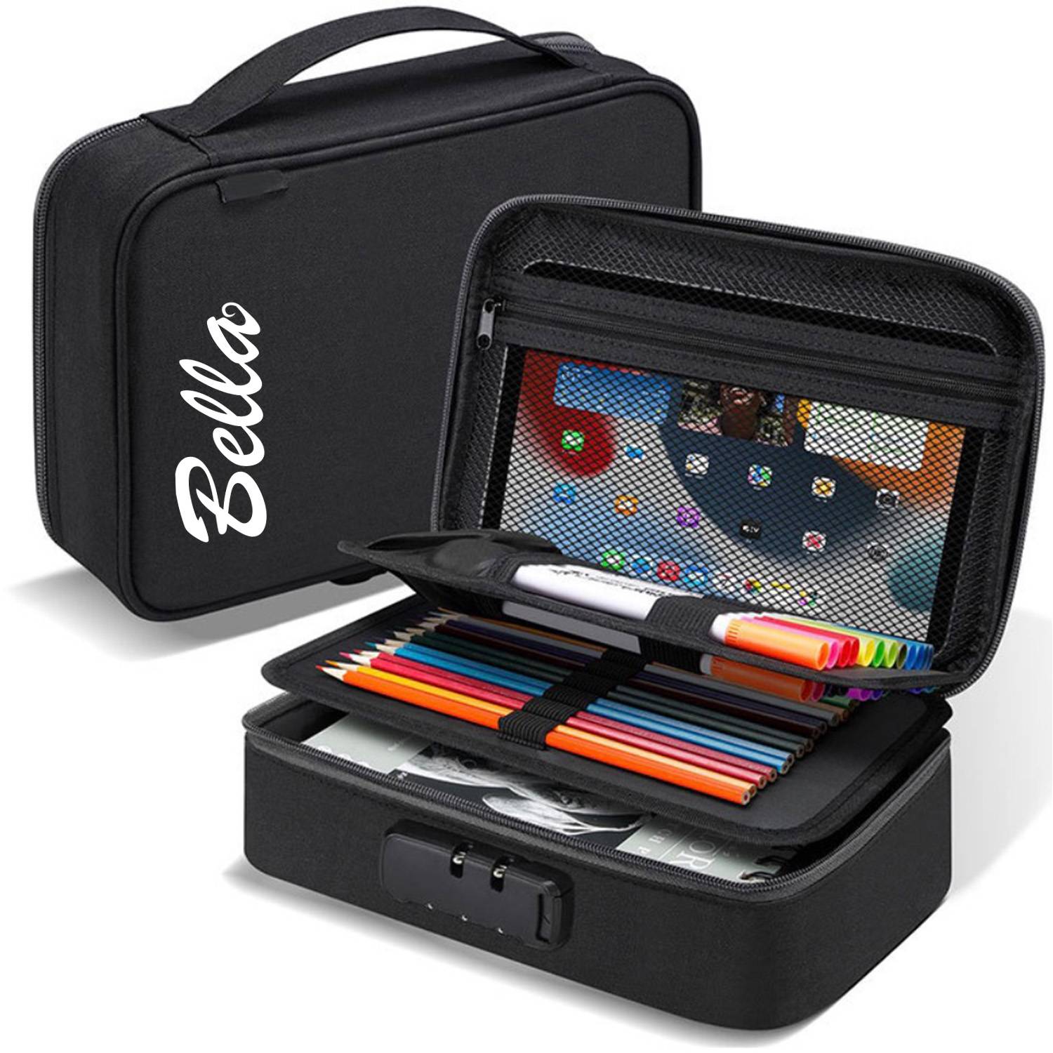 Large Capacity Pencil Pouch Case with Lock 3