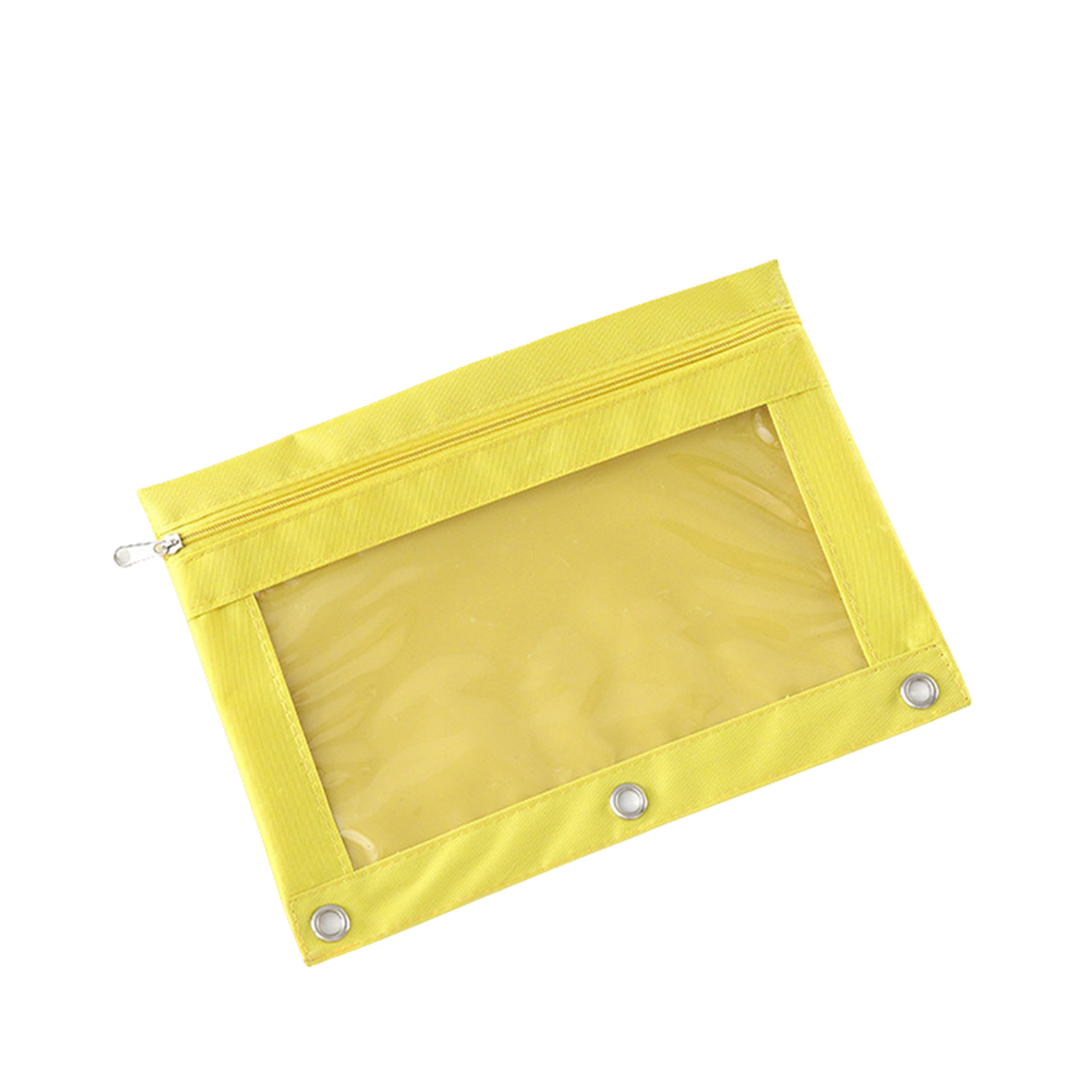 Three Hole Zipper Pencil Pouch 7.1" x 9.8" 2