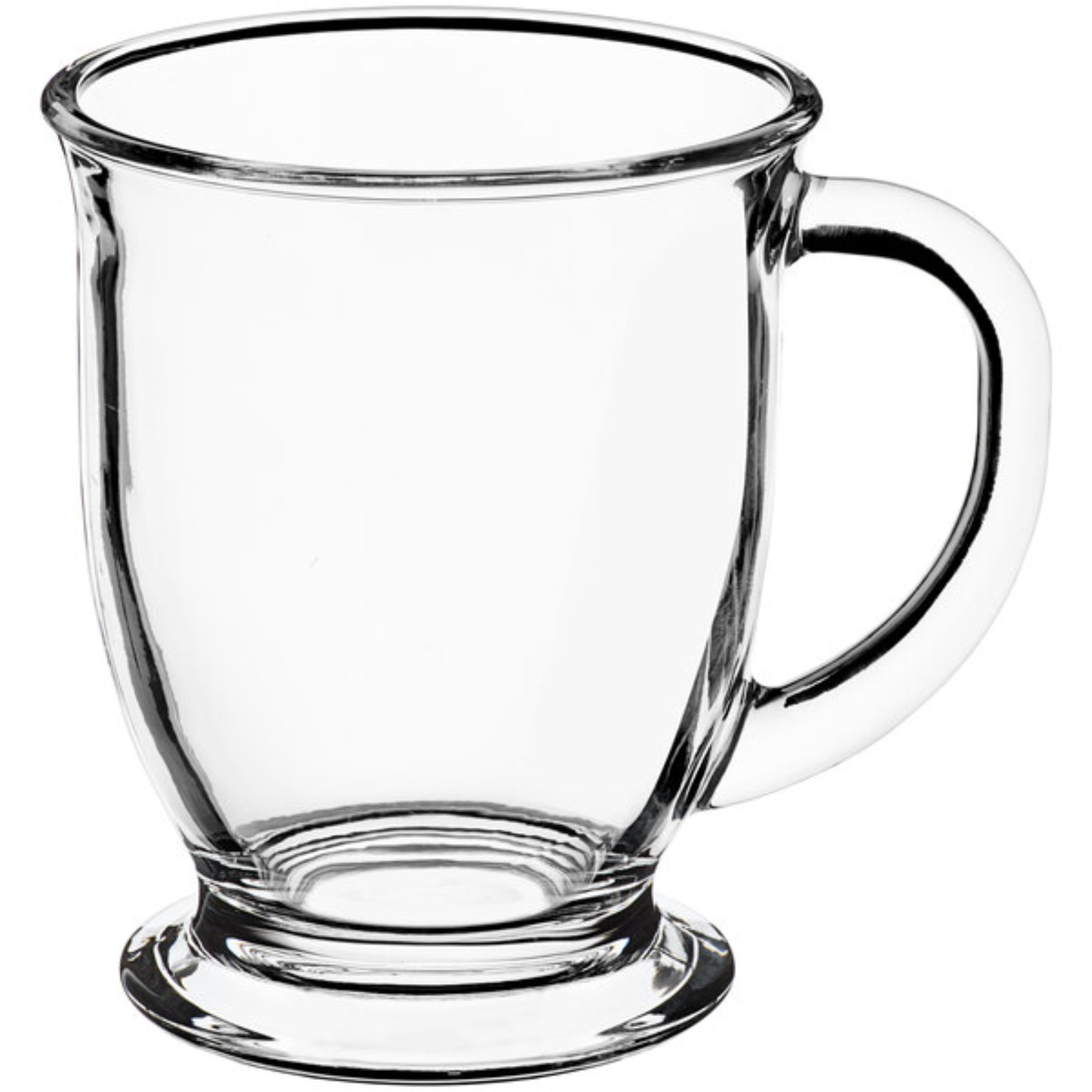 Acopa 16 oz Clear Glass Cafe Mug 2